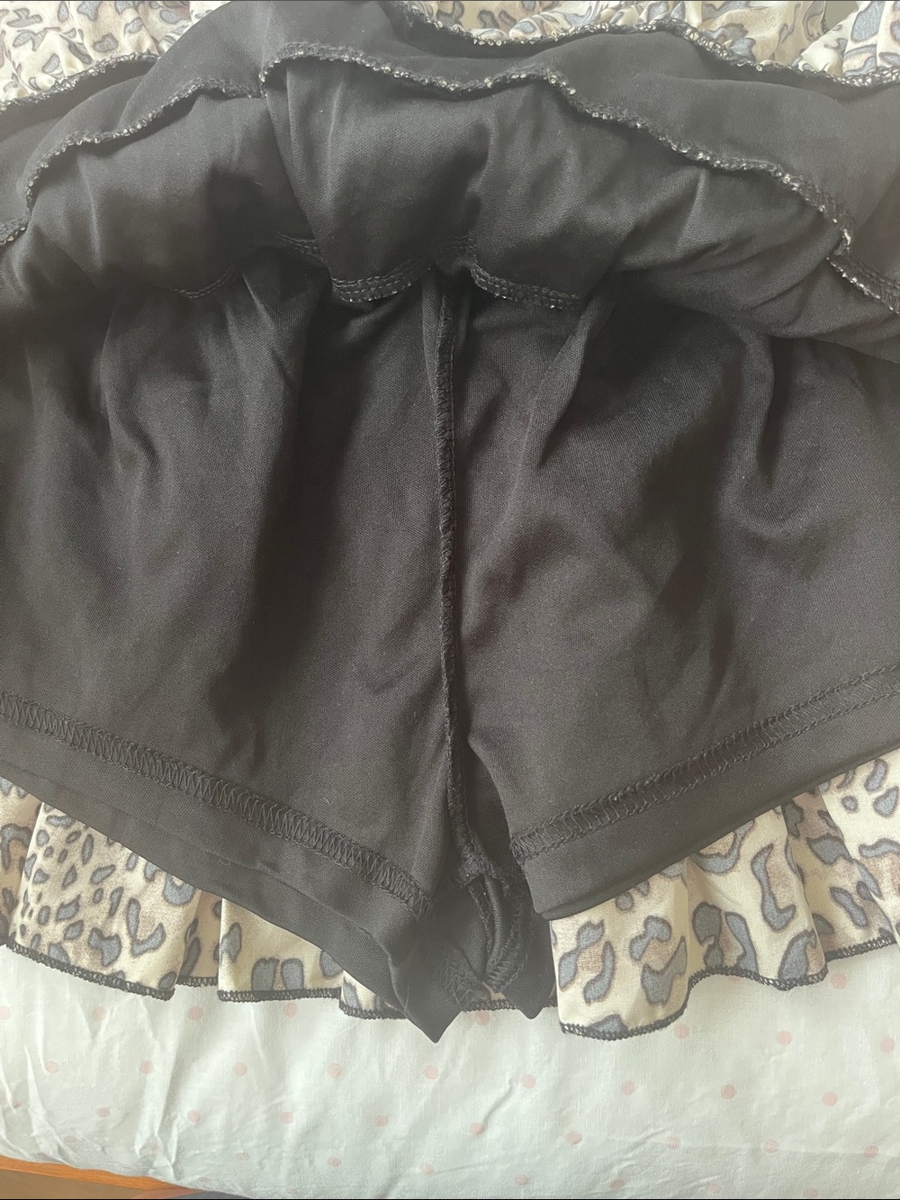 Tiered Ruffle Leopard Print Mini Skirt - Picture 7 of 7